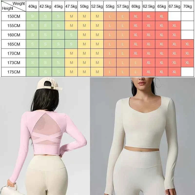 Women's Long Sleeve Yoga Running Top