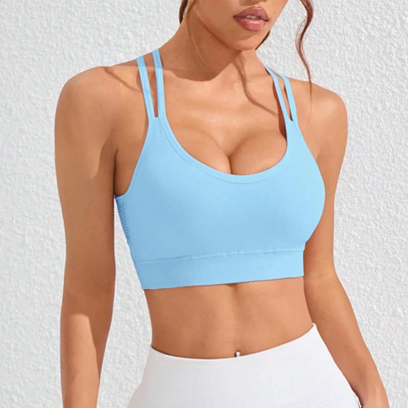 Yoga Sports Bras Push Up Gym Crop Tops