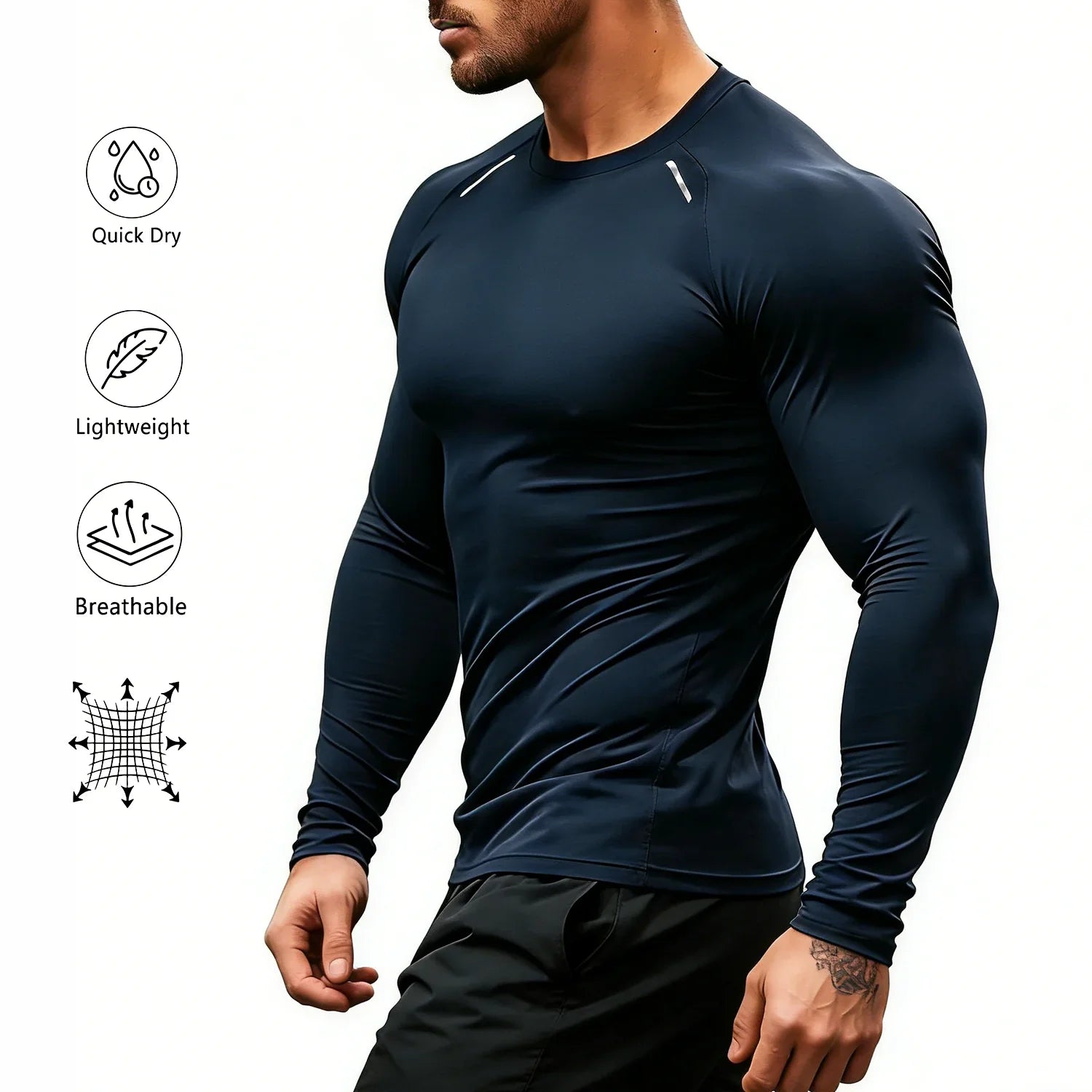 Men's Compression Long Sleeve Gym Shirt