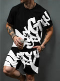 2026 Men's Street Casual 3D Letter Suit
