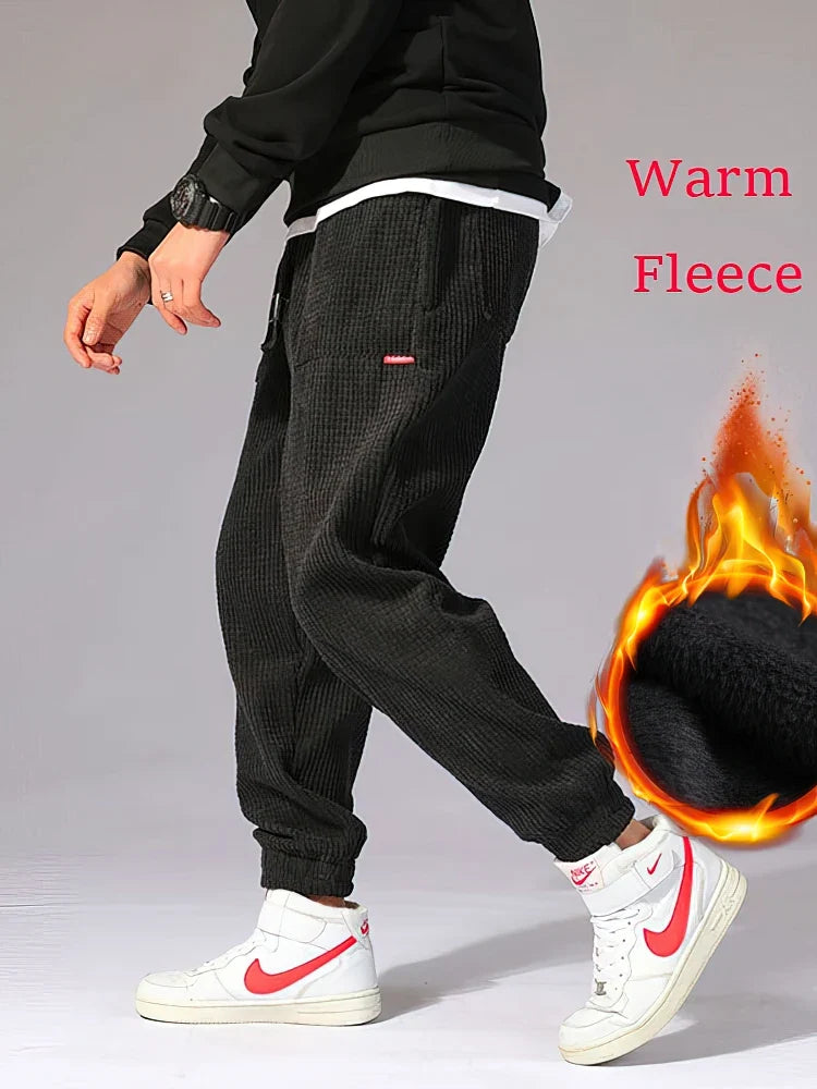 CozyRide Thermal Corduroy Joggers - Men's Sport Fit