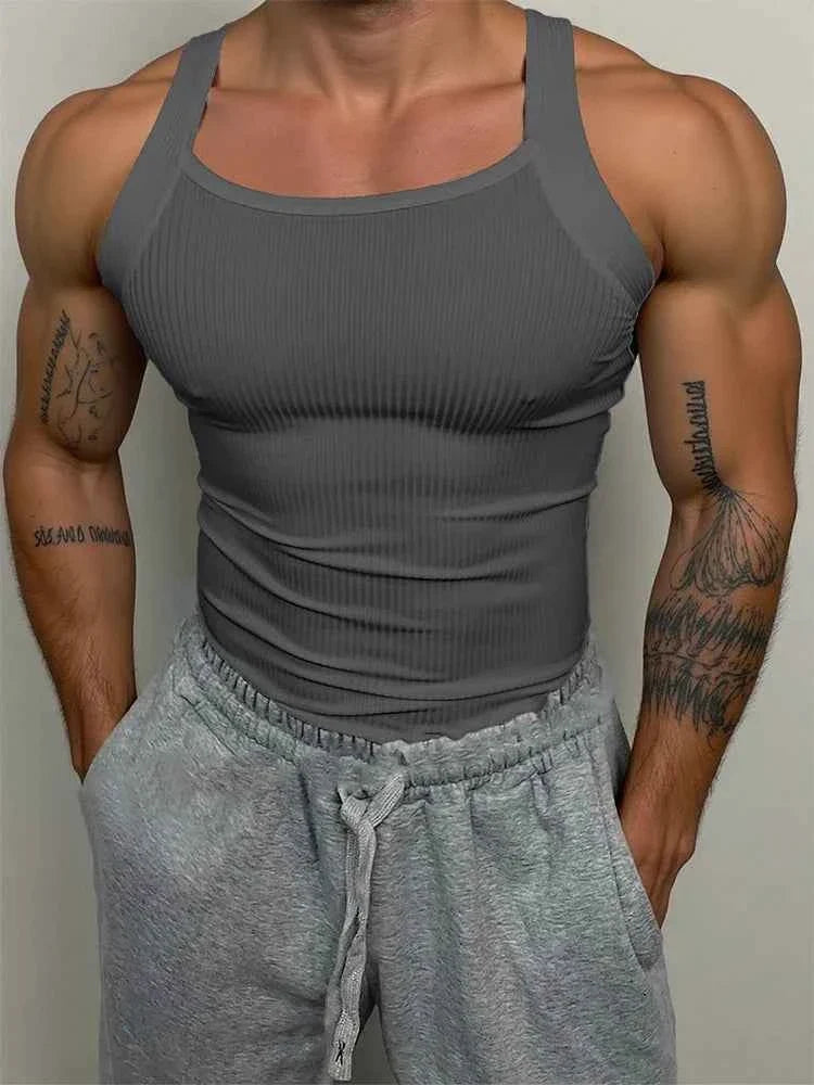 Men's Classic Ribbed Slim-Fit Tank Top Vest