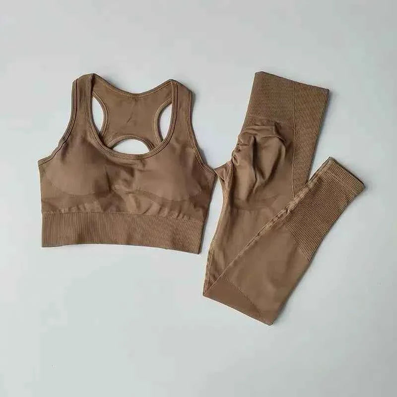 2PCS Women's Sports Bra & Leggings Yoga Set