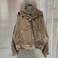 Washed Streetwear Zipper Hoodie Unisex