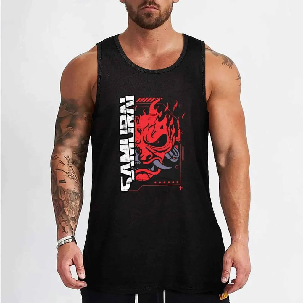 Samurai Rock Band Sleeveless Gym Tank Top