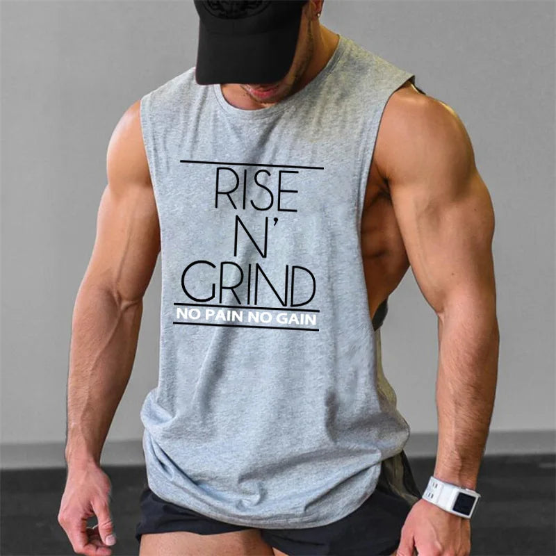 Men's Cotton Gym Training Tank Top Singlet