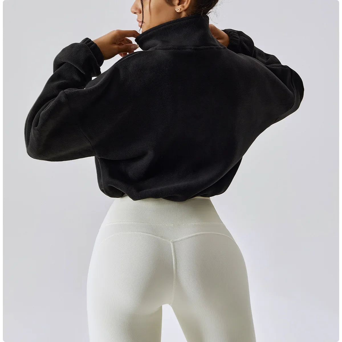 PolarFleece Women's Zip Hoodie - Cozy Crop Top