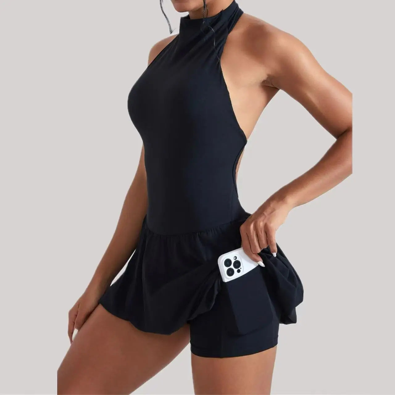 Ningyu High Neck Quick-Dry Tennis Golf Dress