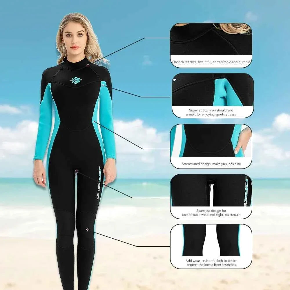 Women's 3mm Neoprene Snorkeling Wetsuit