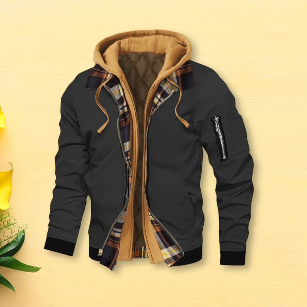 ChillGuard Men's Hooded Jacket - Stylish Two-in-One