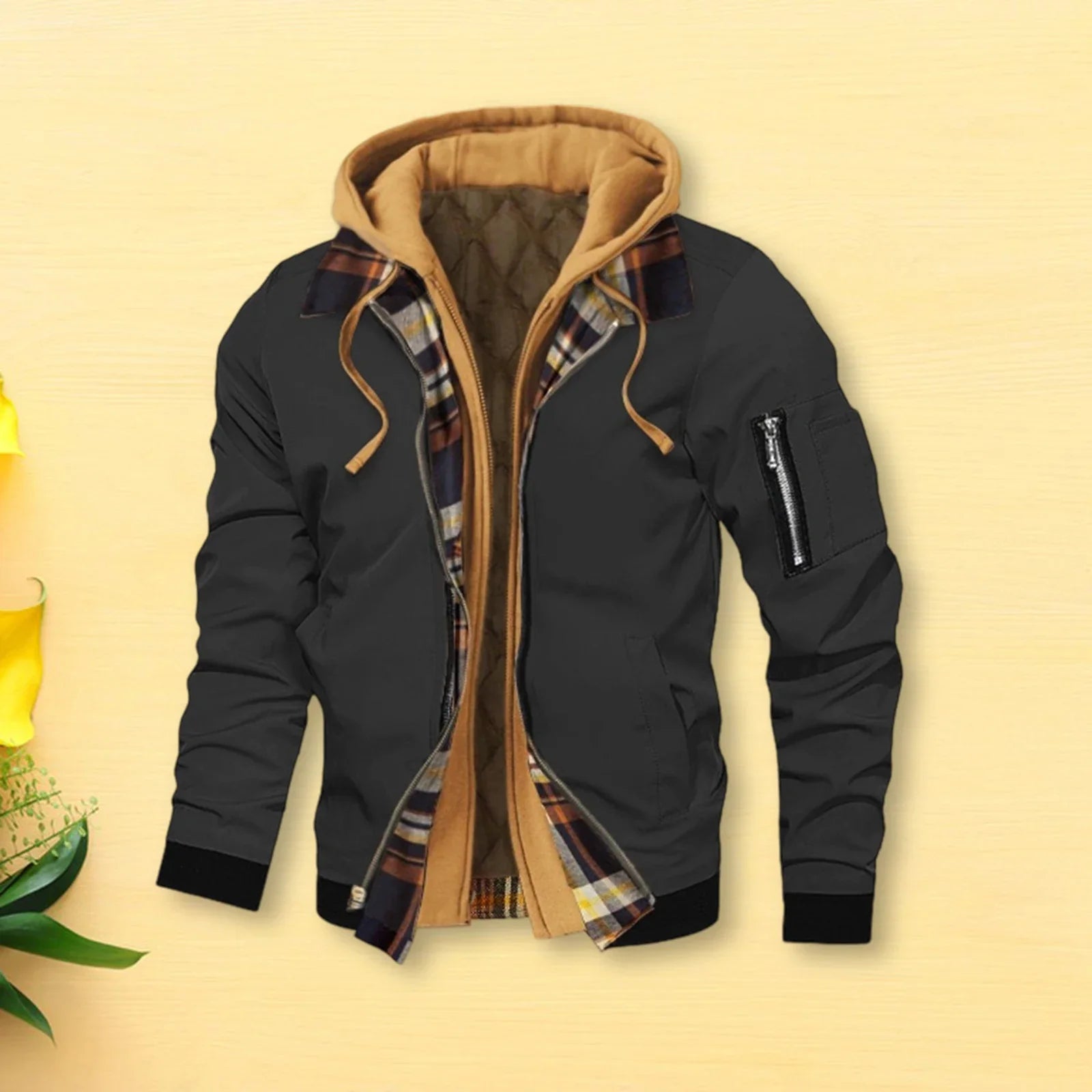 ChillGuard Men's Hooded Jacket - Stylish Two-in-One