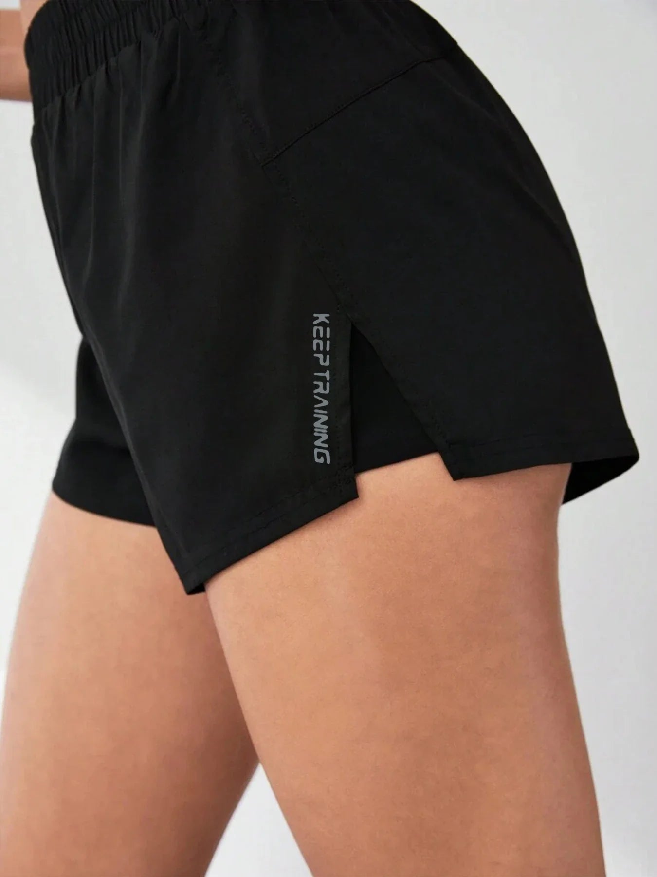 Faux Two-Piece Women's Anti-Exposure Yoga Shorts