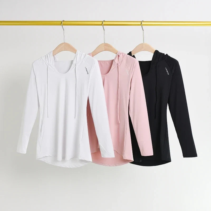 AirFlow Women's Hooded Yoga & Running Tee