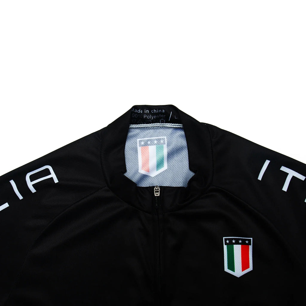 Mens Cycling Jersey Classic Black Cycling Racing Tops Short Sleeve