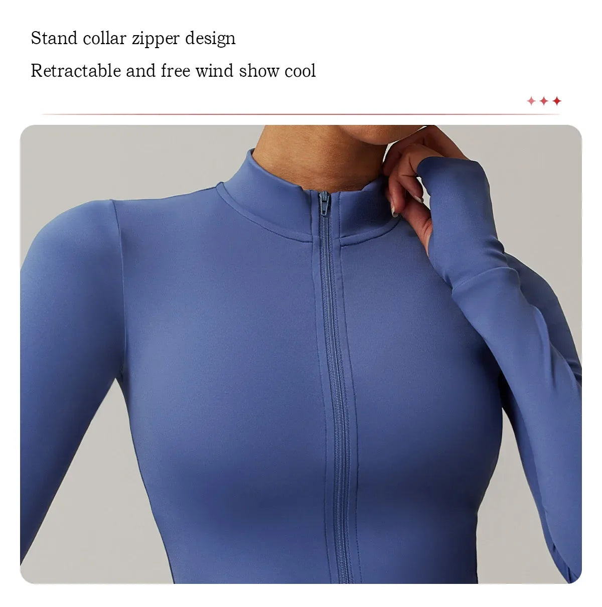 Women Zip Long Sleeve Sports Jacket