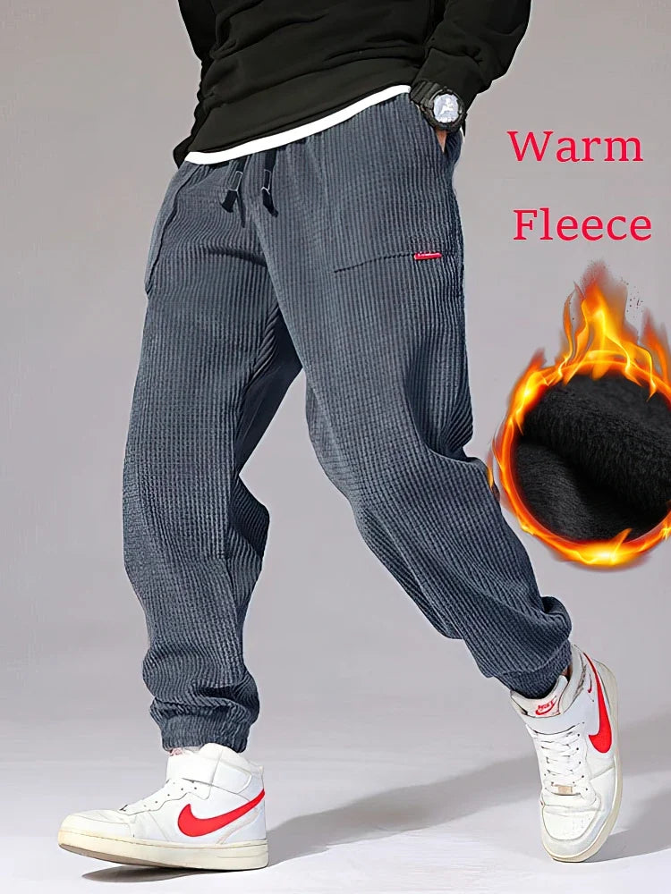 CozyRide Thermal Corduroy Joggers - Men's Sport Fit