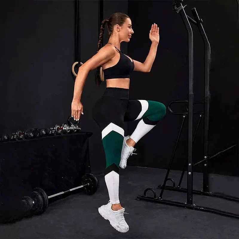 Colorblock High Waist Yoga Pants for Women