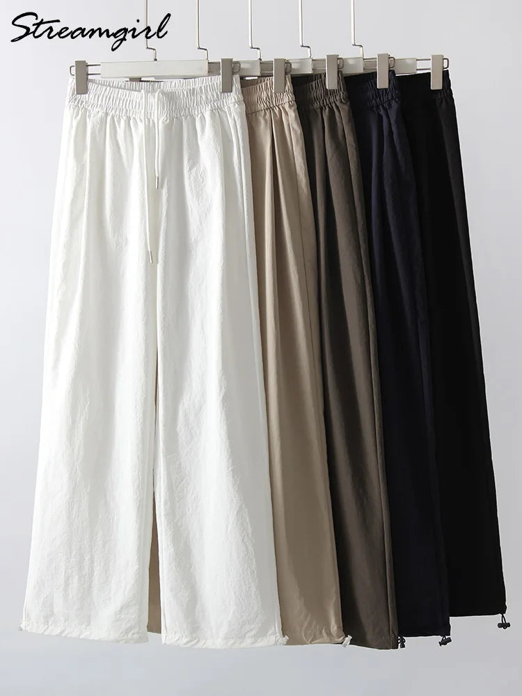 ChicEase High Waist Wide Leg Joggers
