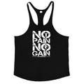 NO PAIN NO GAIN Gym Stringer Tank Top Men