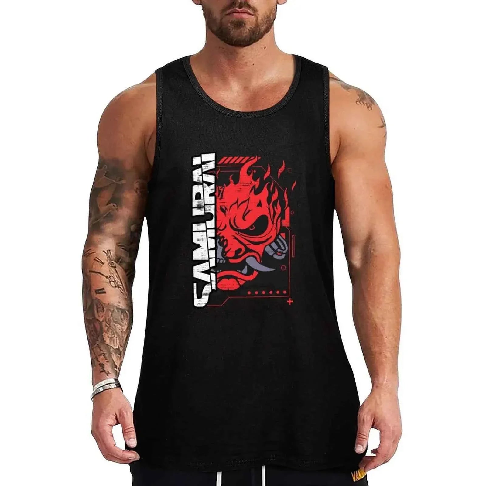 Samurai Rock Band Sleeveless Gym Tank Top