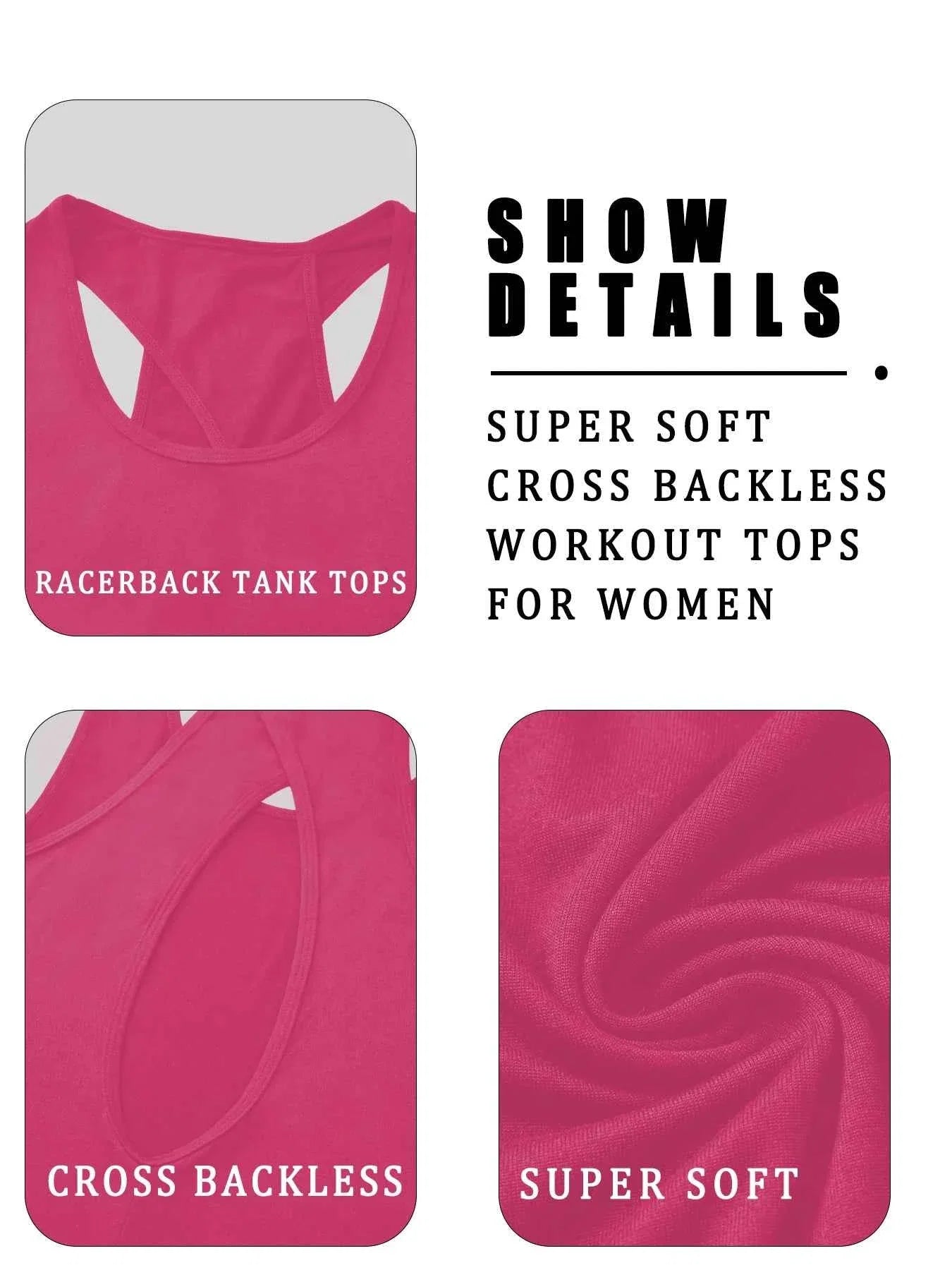 Super Soft Cross Backless Racerback Yoga Tops