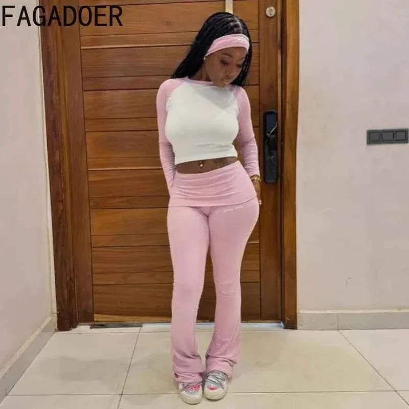 FAGADOER Women’s 2-Piece Tracksuit Set