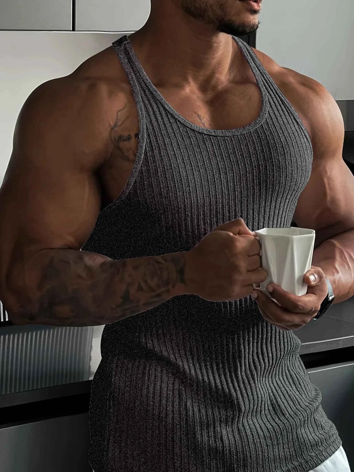 Men's Quick-Dry Slim Fit Gym Tank Top