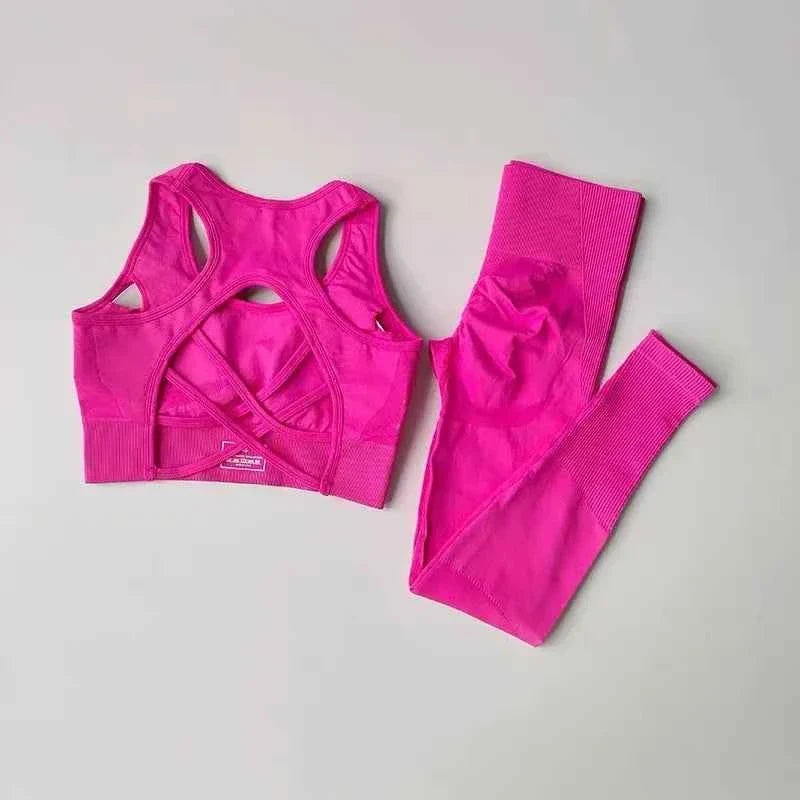 2PCS Women's Sports Bra & Leggings Yoga Set