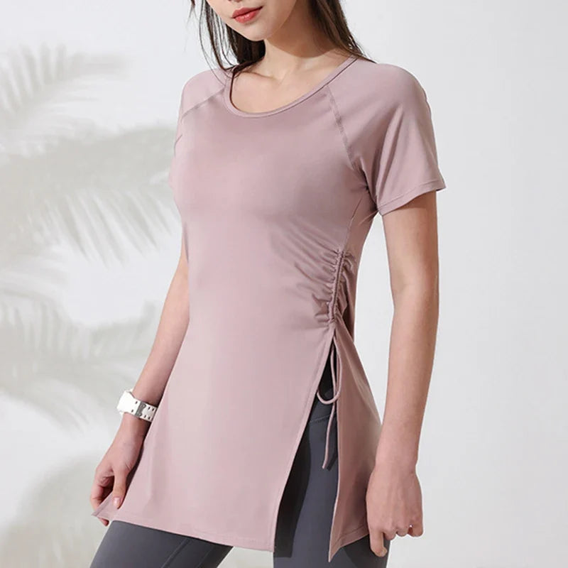 FlexFit Women’s Yoga Top with Side Drawstrings