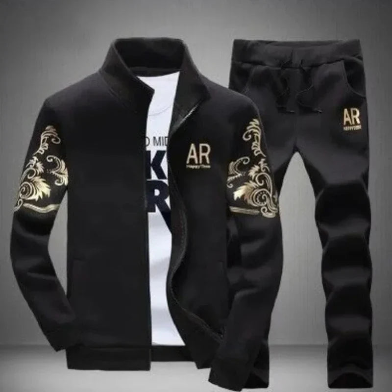 5XL 6XL Men's Plus Size Autumn Tracksuit Set