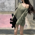 Off Shoulder Long Sleeve Tee