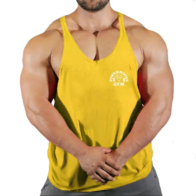 Men's Gym Stringer Vest Sleeveless Tank Top