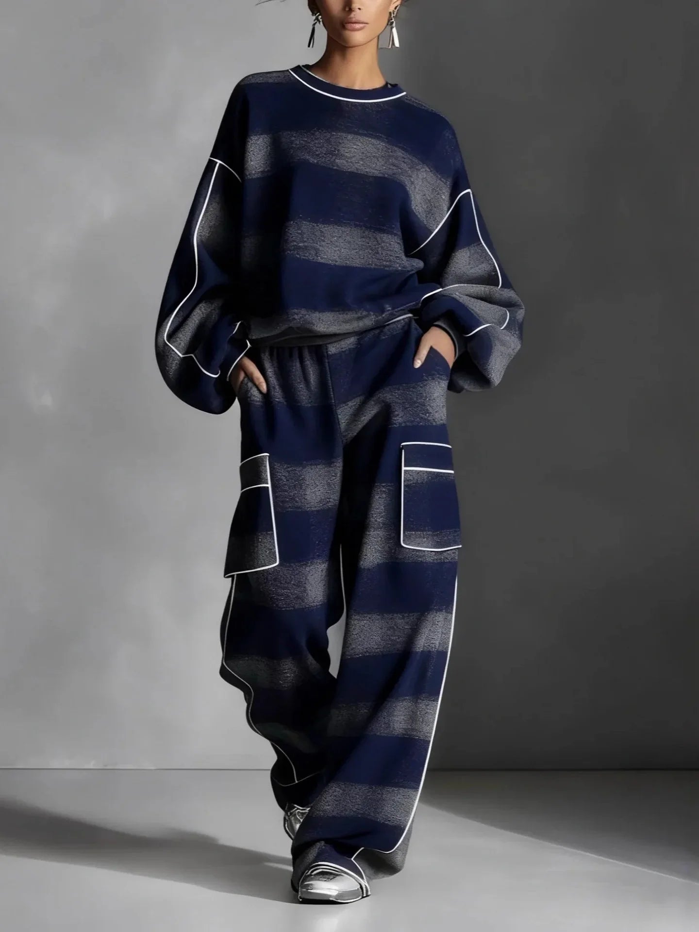 Women’s Plaid Oversized Tracksuit 2 Piece Set