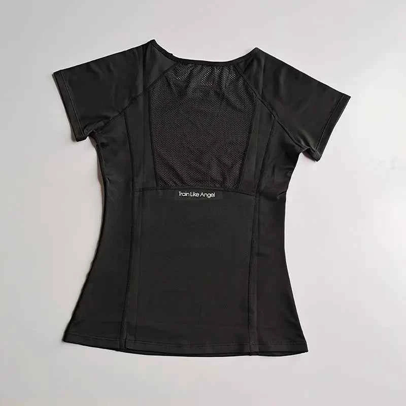Women's Quick-Dry Mesh Yoga T-Shirt