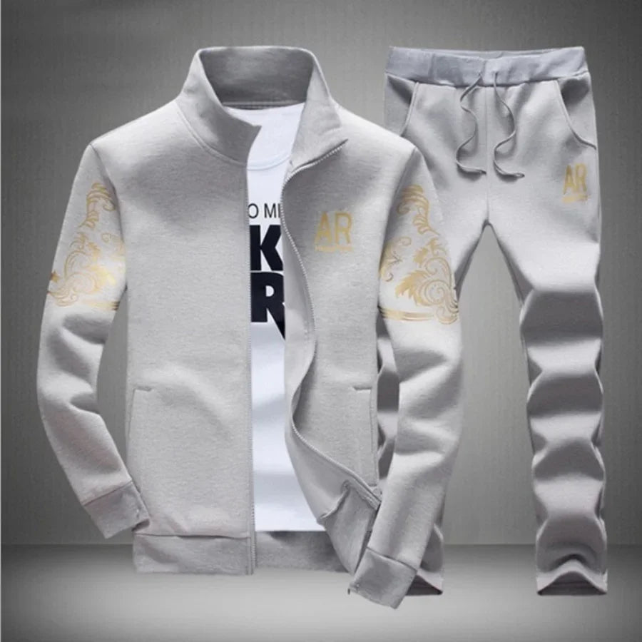5XL 6XL Men's Plus Size Autumn Tracksuit Set