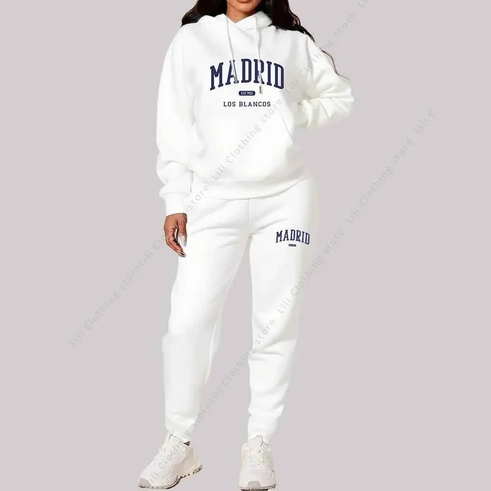 Madrid Print Women's TrackSuit 2-Piece Set