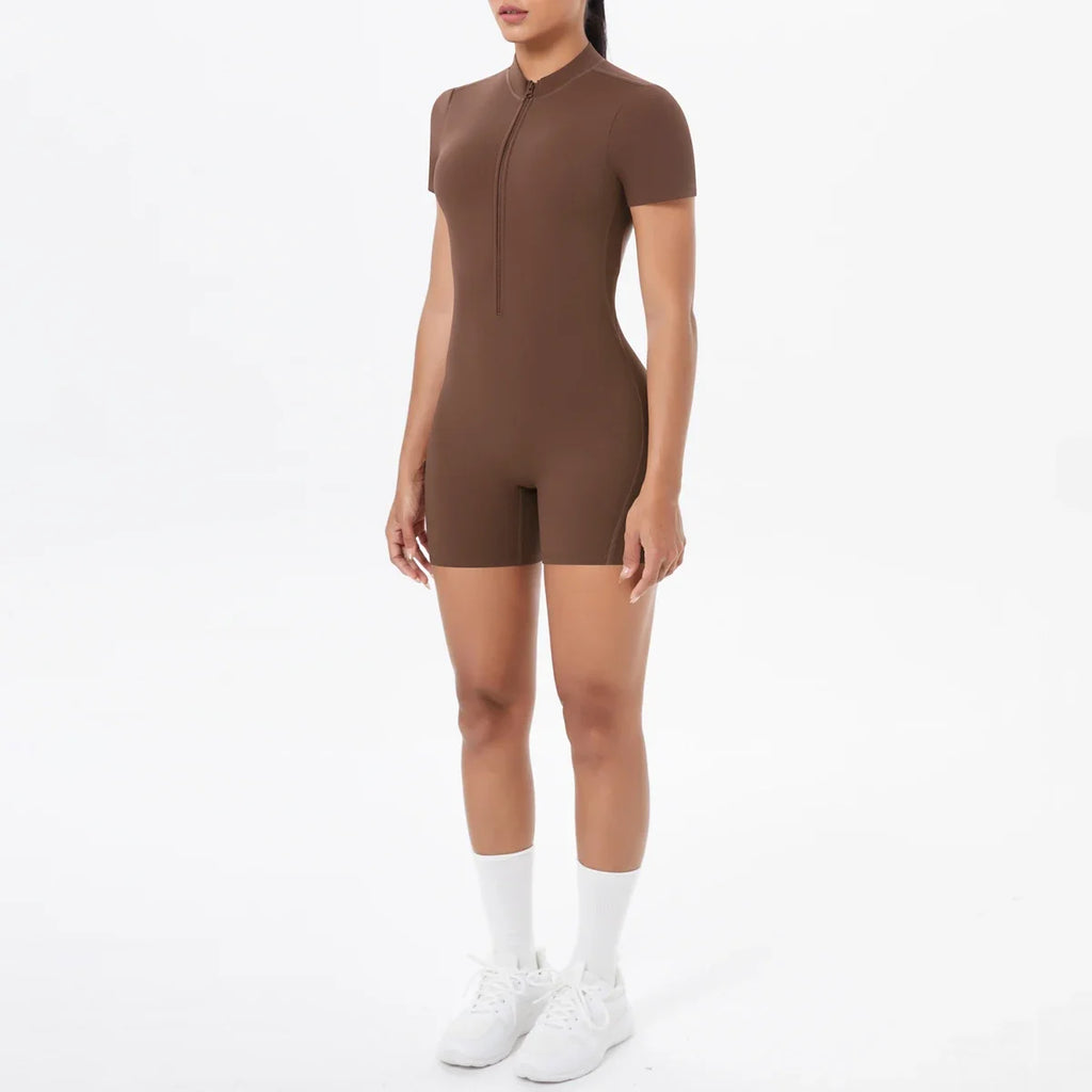 FlexiFit Backless Zip Jumpsuit - Women's Yoga Wear
