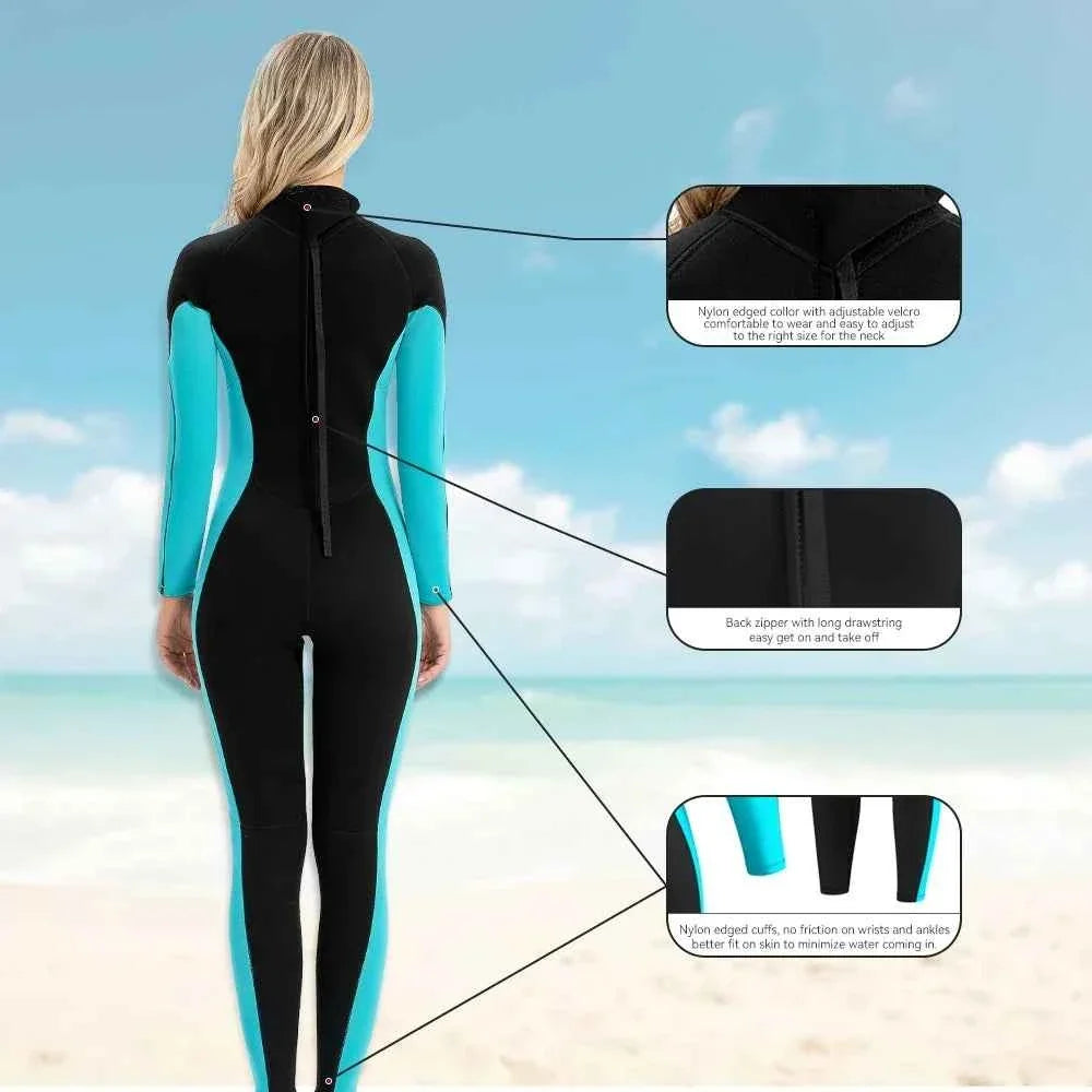 Women's 3mm Neoprene Snorkeling Wetsuit