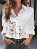 Elegant Loose Printed Blouse for Women