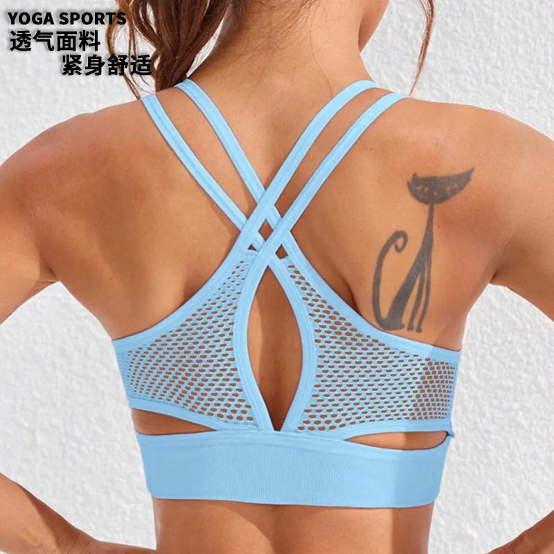 Yoga Sports Bras Push Up Gym Crop Tops