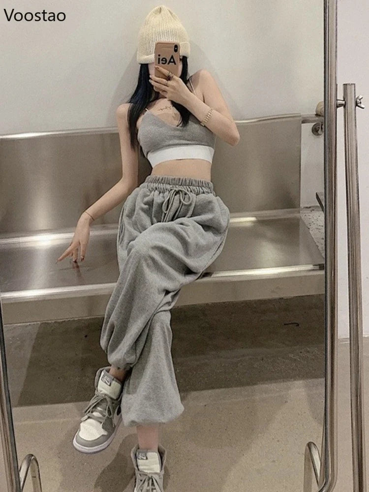 Chic White Ankle Joggers for Women