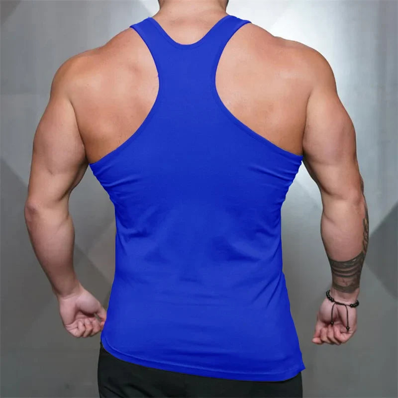 FlexFit Cotton Sleeveless Muscle Tank - Irregular Hem