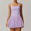 Tennis Jumpsuit with Pockets & Pleats