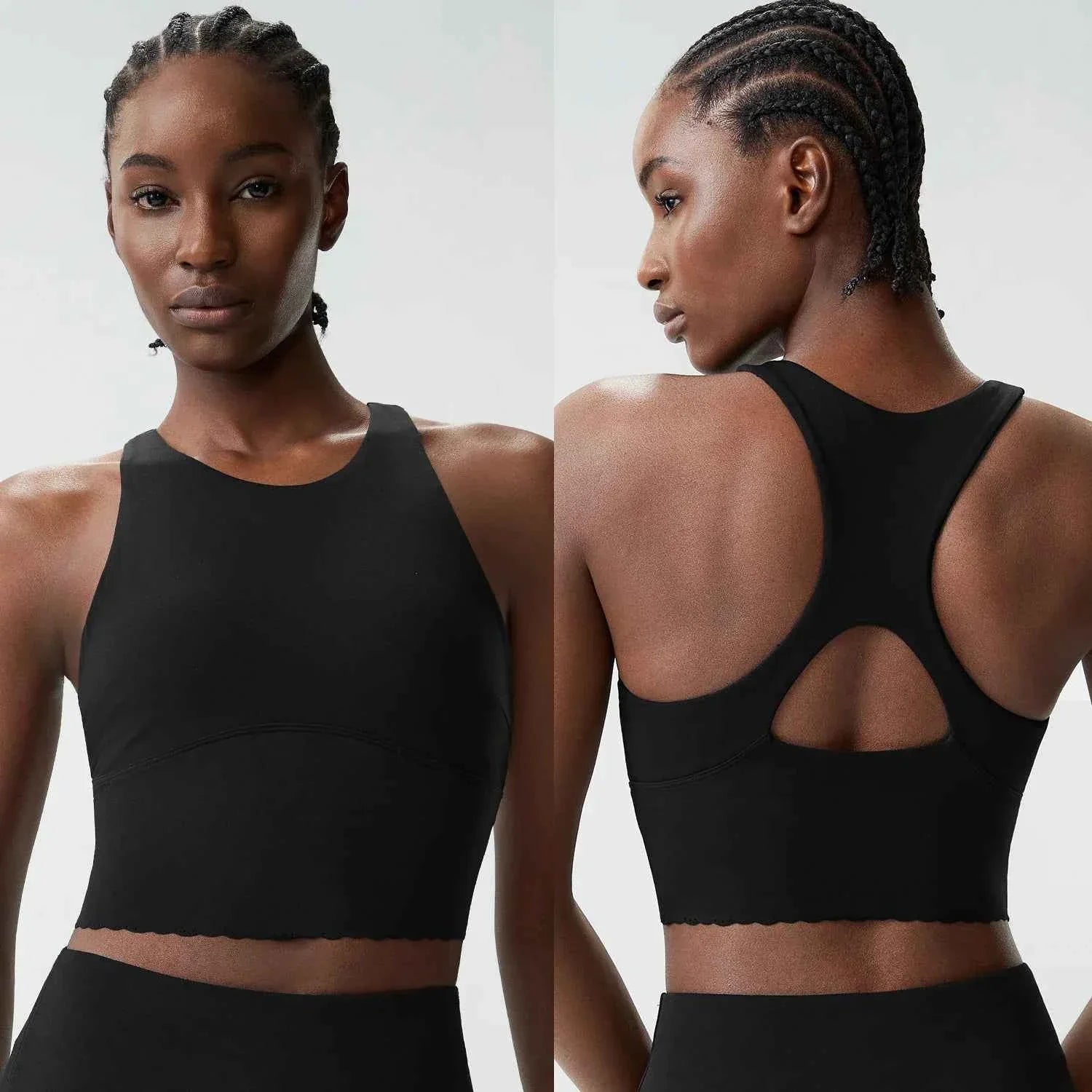 Women’s High Neck Racerback Yoga Tank Top Bra