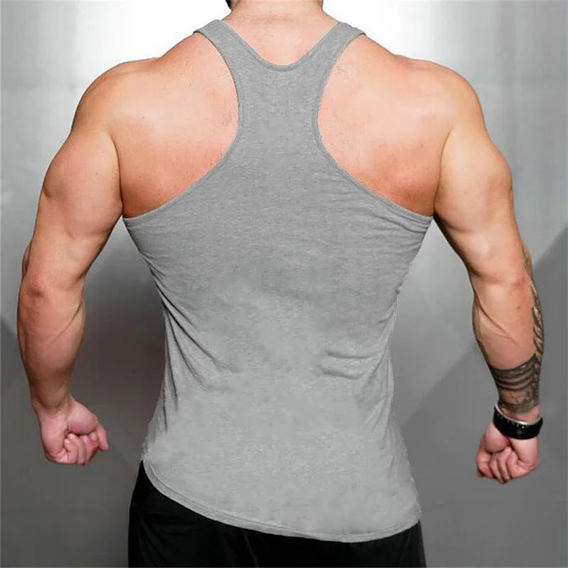 FlexFit Cotton Sleeveless Muscle Tank - Irregular Hem
