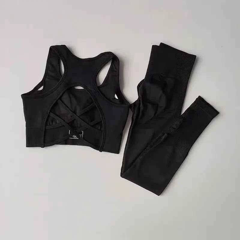 2PCS Women's Sports Bra & Leggings Yoga Set