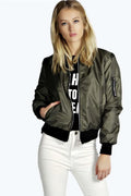 Vintage Chic O-Neck Bomber: Fall Fashion Essential