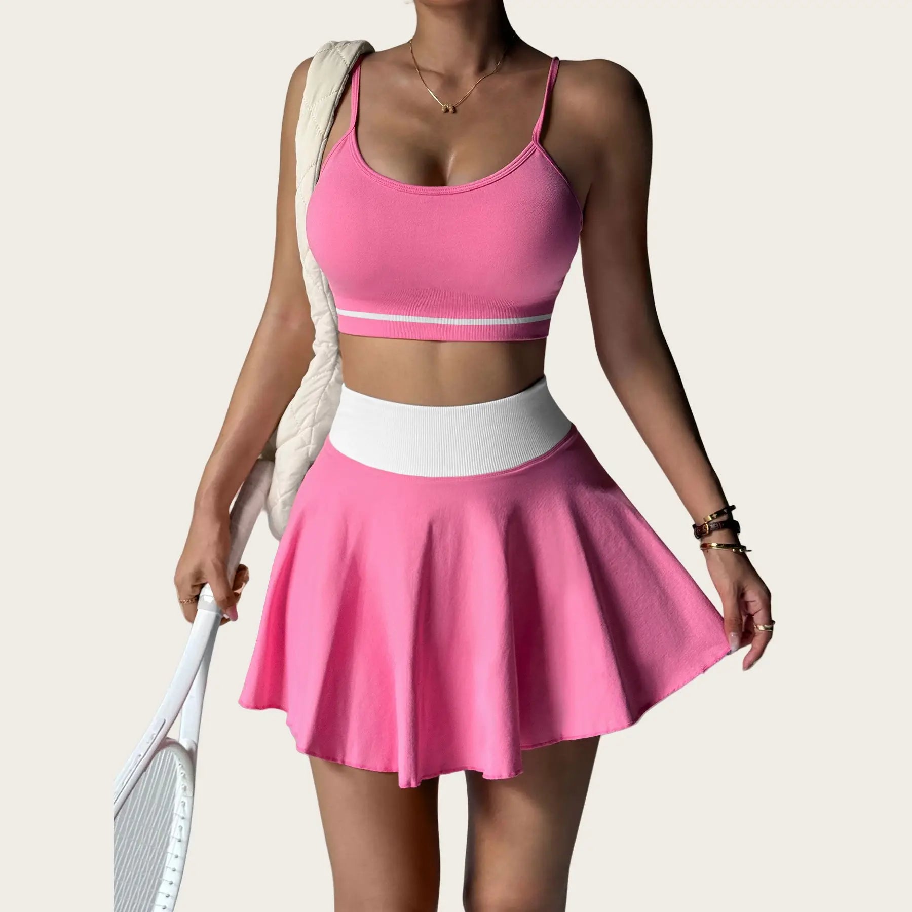 Women’s 2-Piece Sports Bra & Skirt Set