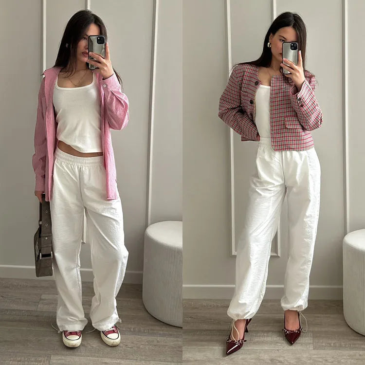 ChicEase High Waist Wide Leg Joggers