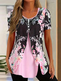 Elegant Women's Two-Piece Look Button Blouse